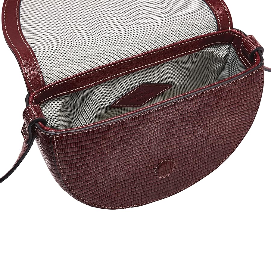 Fossil Crossbody, Mahogany W/Suede Flap: Handbags: Amazon.com